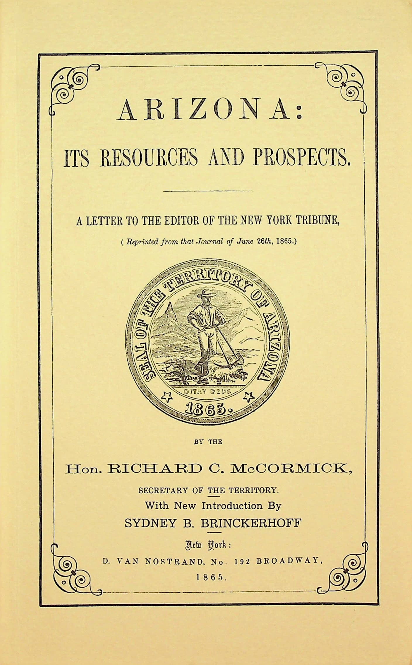 Arizona: its Resources and Prospects. a Letter to the Editor of the New York Tribune, photograph 1 of 11