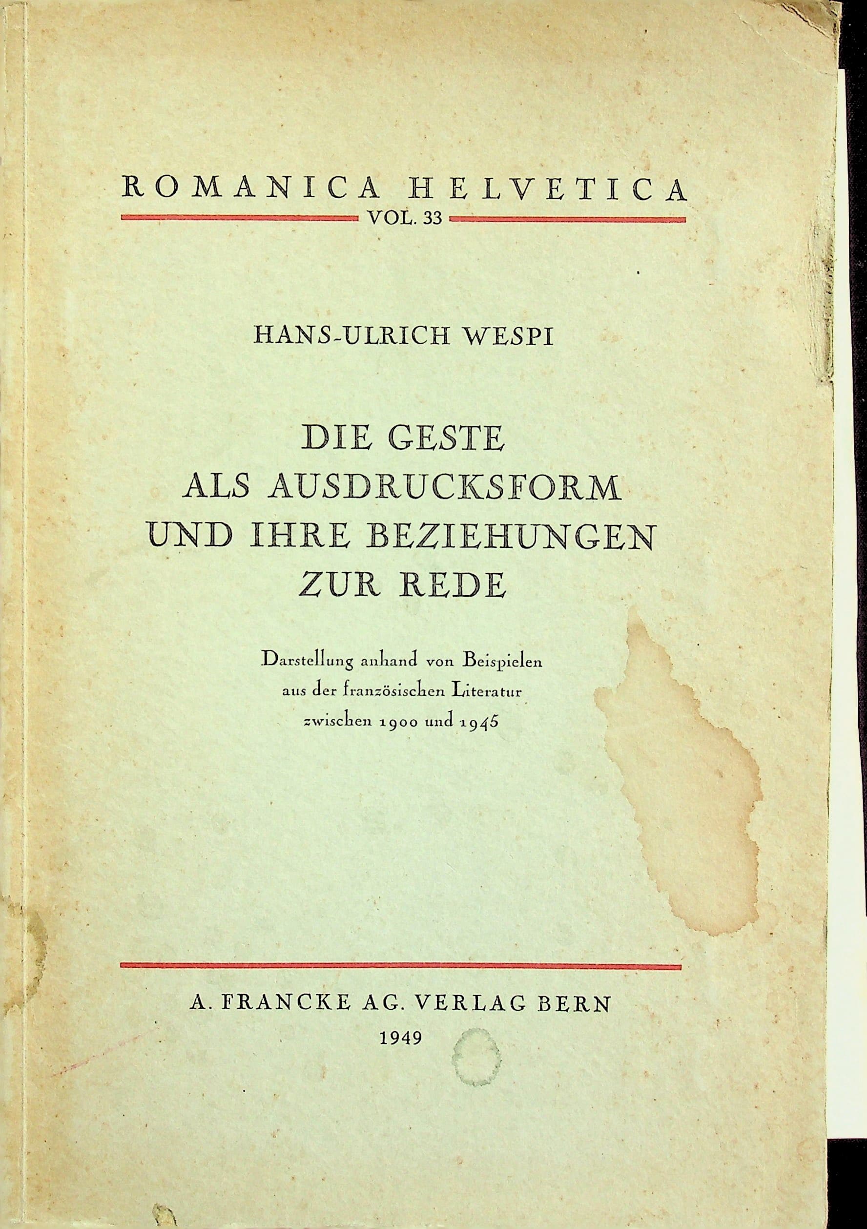 Die Geste als Ausdrucksform und ihre Beziehungen zur Rede, photograph 1 of 9