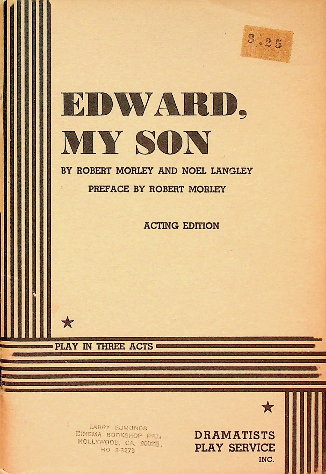 Edward, My Son, Acting Edition. Play in Three Acts, photograph 1 of 11