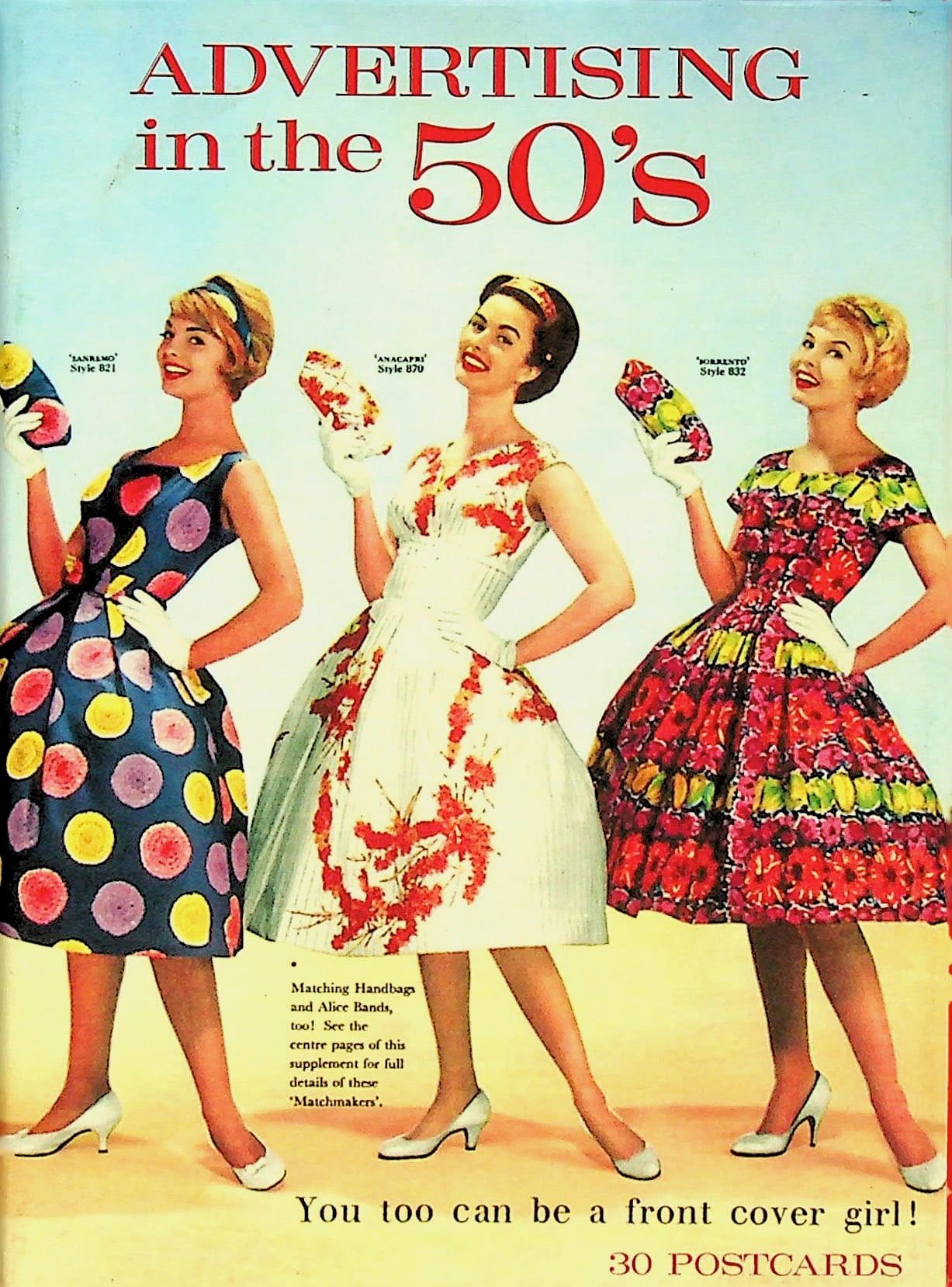 Advertising in the 50's: Postcard Box, 30 Postcards, photograph 1 of 4