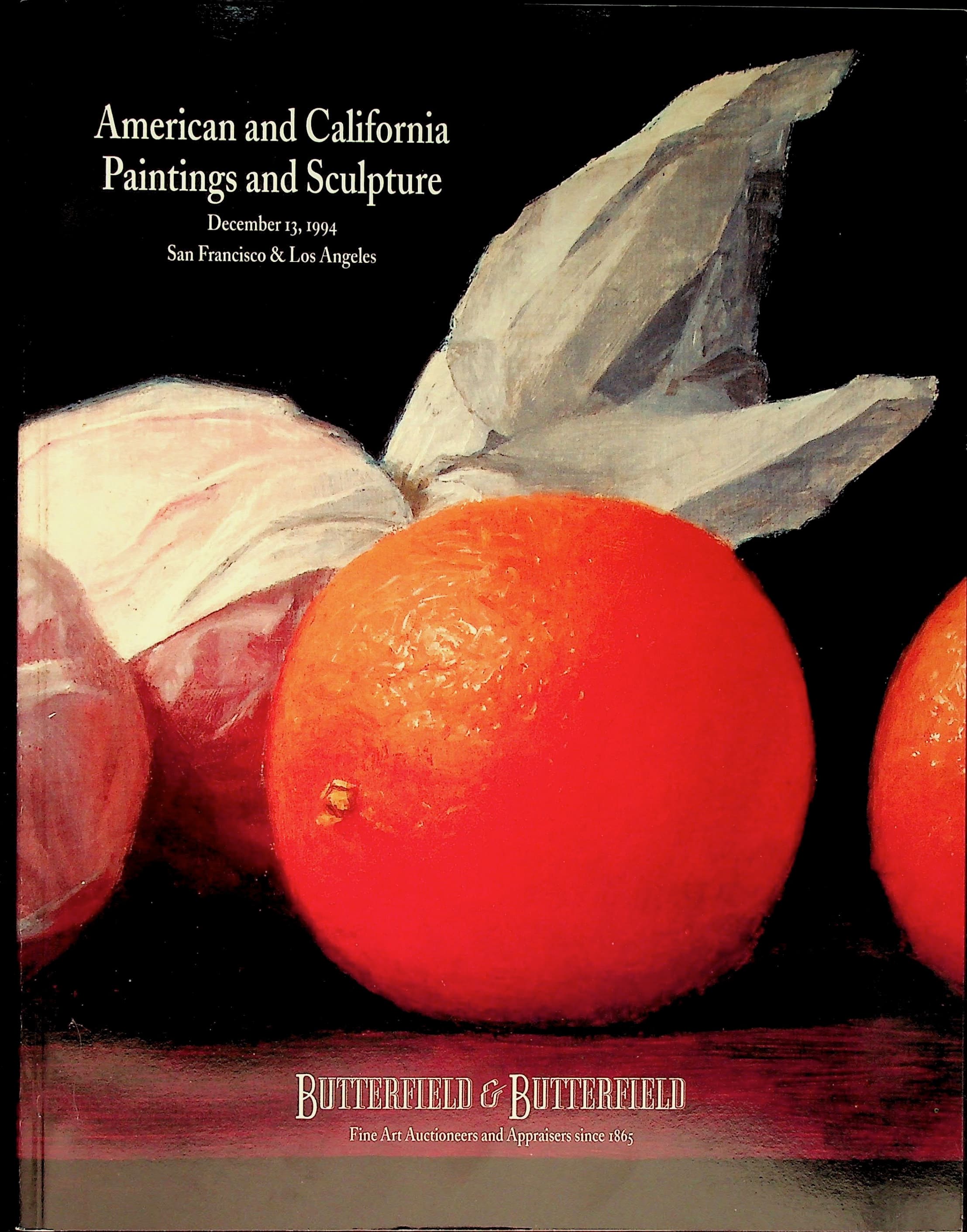 American and California Paintings and Sculpture: Sale 6144D, December 13, 1994, photograph 1 of 12