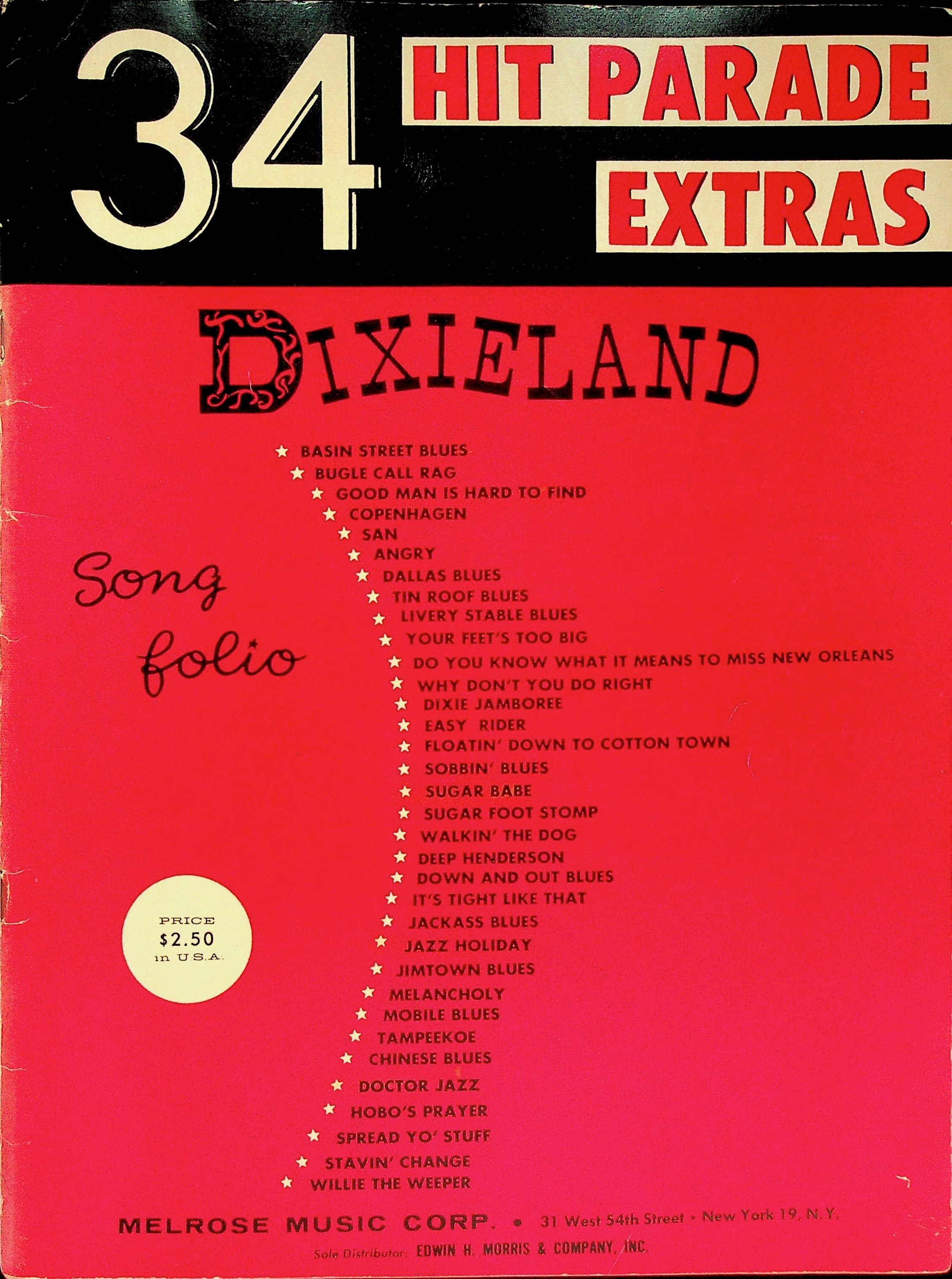 34 Hit Parade Extras: Dixieland Song Folio, photograph 1 of 12