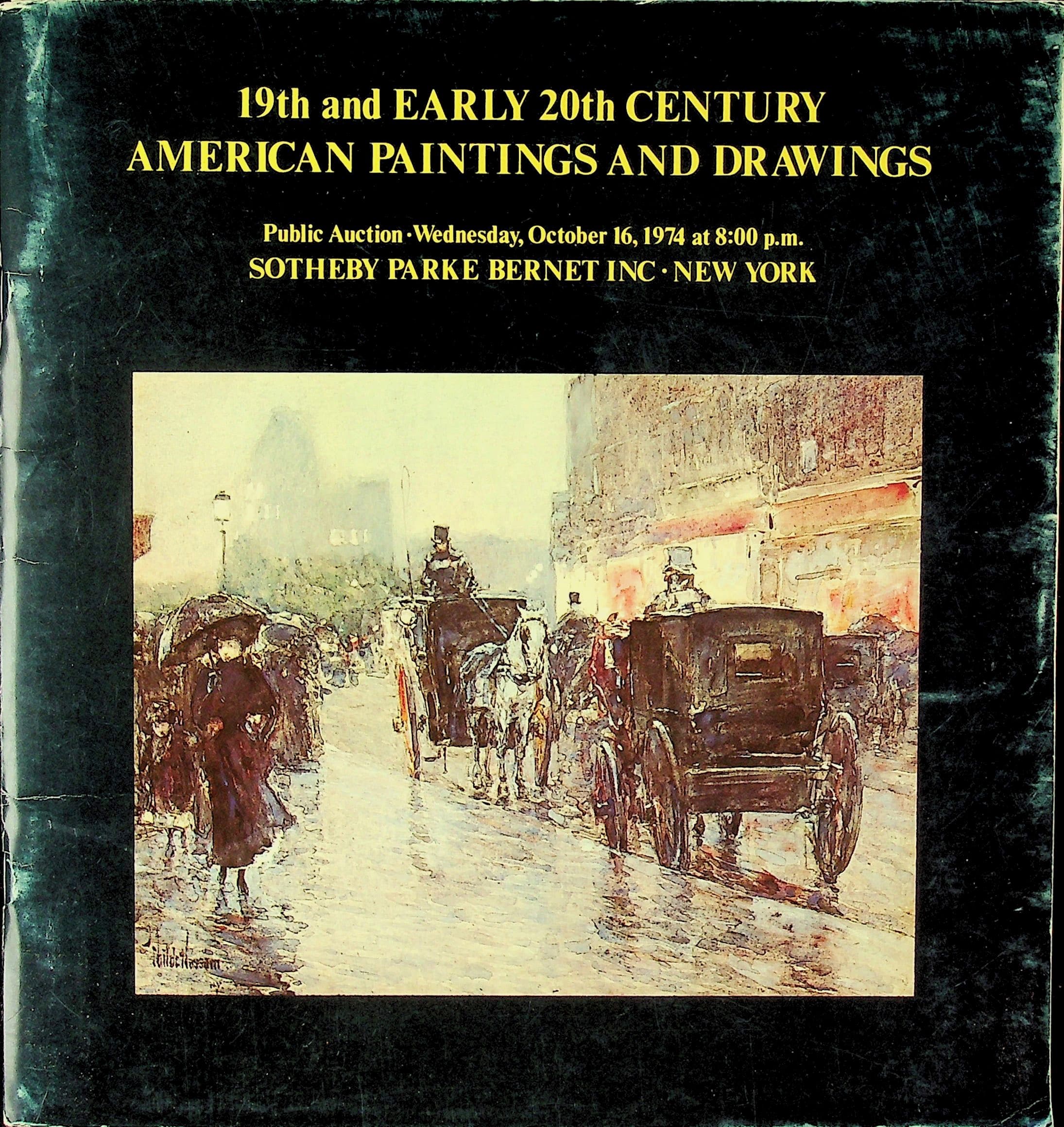 Nineteenth and Early Twentieth Century American Paintings and Drawings : Sotheby Parke Bernet Sale Number 3678B October 16, 1974, photograph 1 of 14