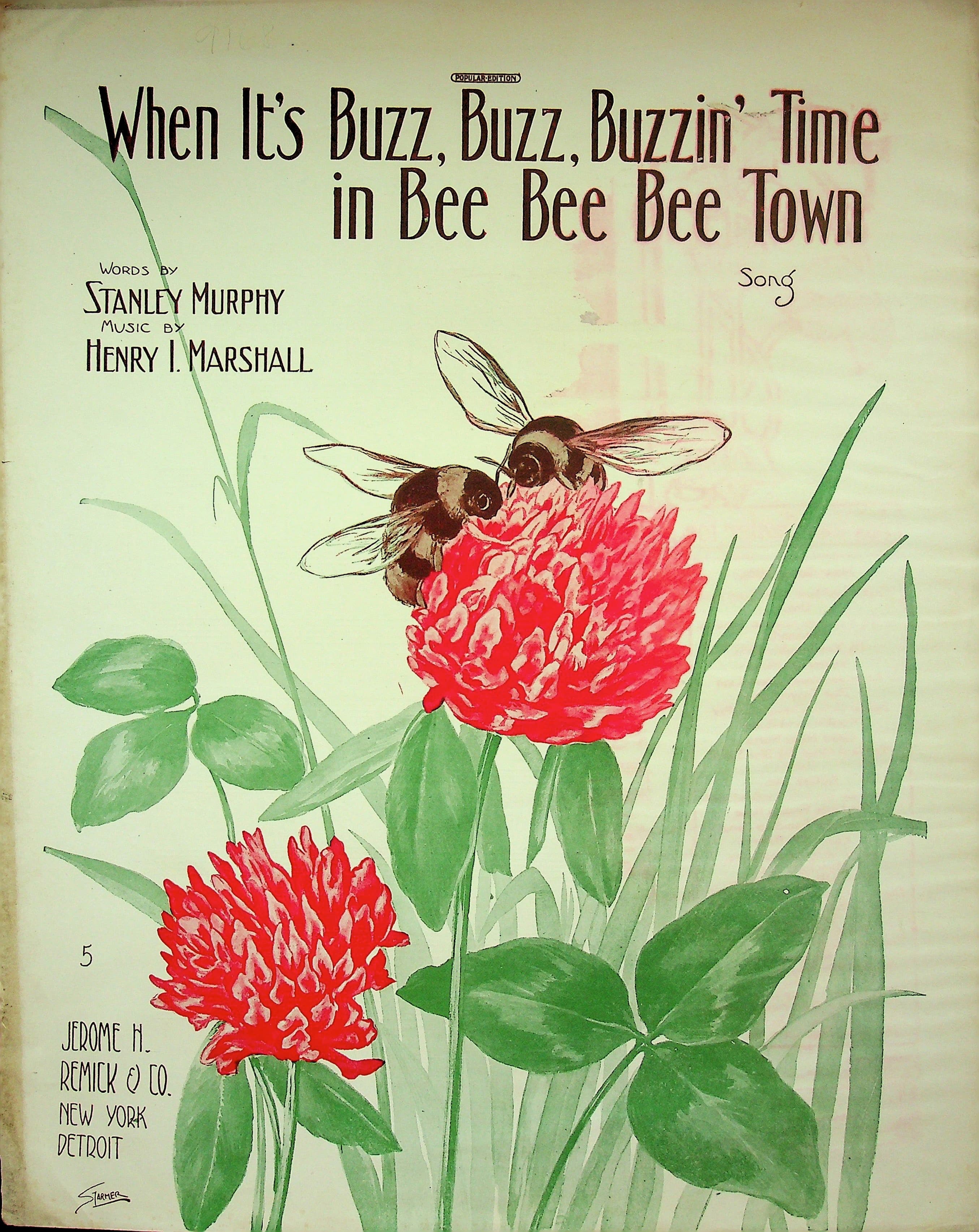 When It's Buzz, Buzz, Buzzin' Time in Bee, Bee, Bee Town sheet music, photograph 1 of 4