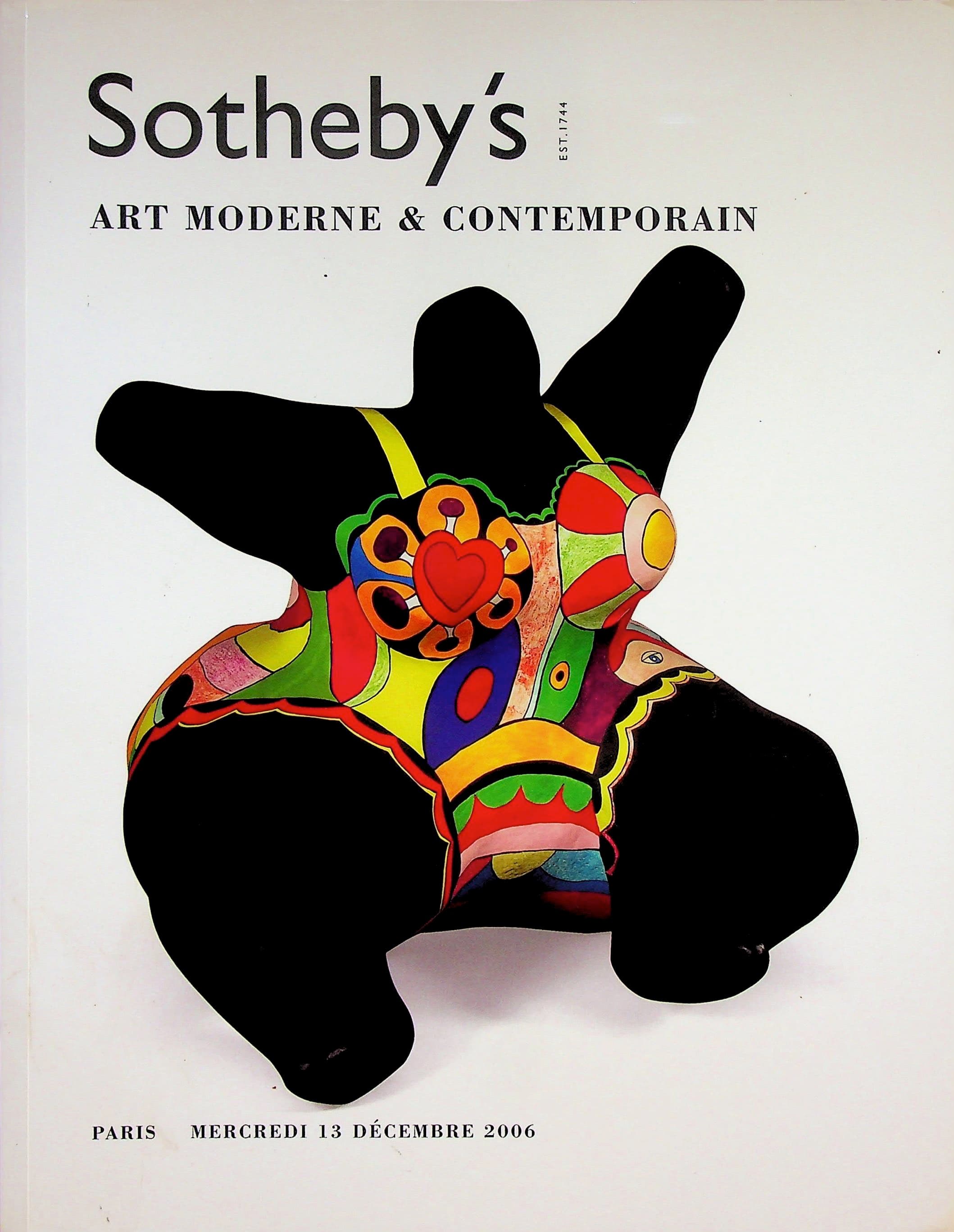 Auction Catalog : Sotheby's Art Moderne & Contemporain, Paris Mercredi 13 Decembre 2006, photograph 1 of 14