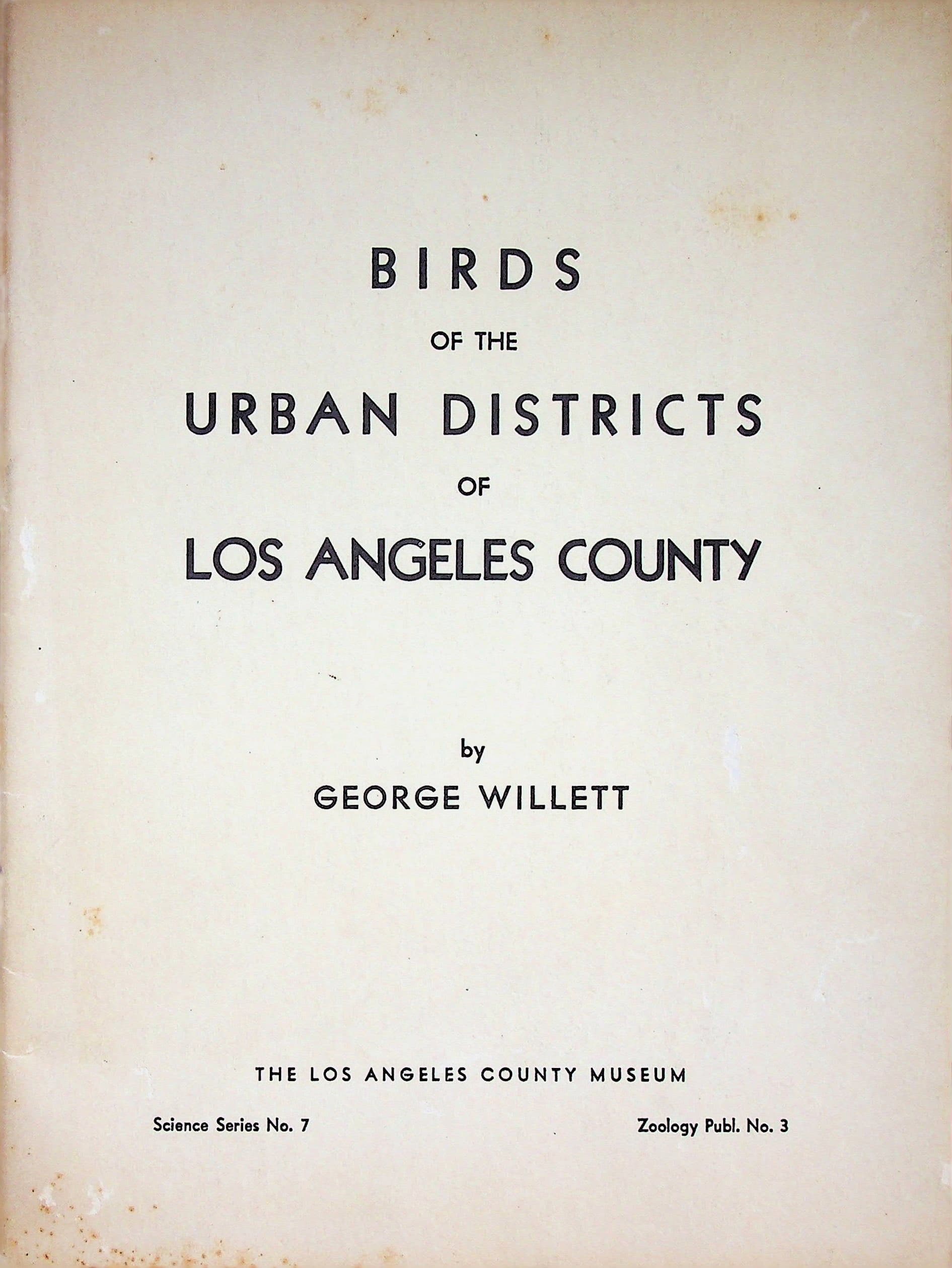 Birds of the Urban Districts of Los Angeles County, photograph 1 of 14