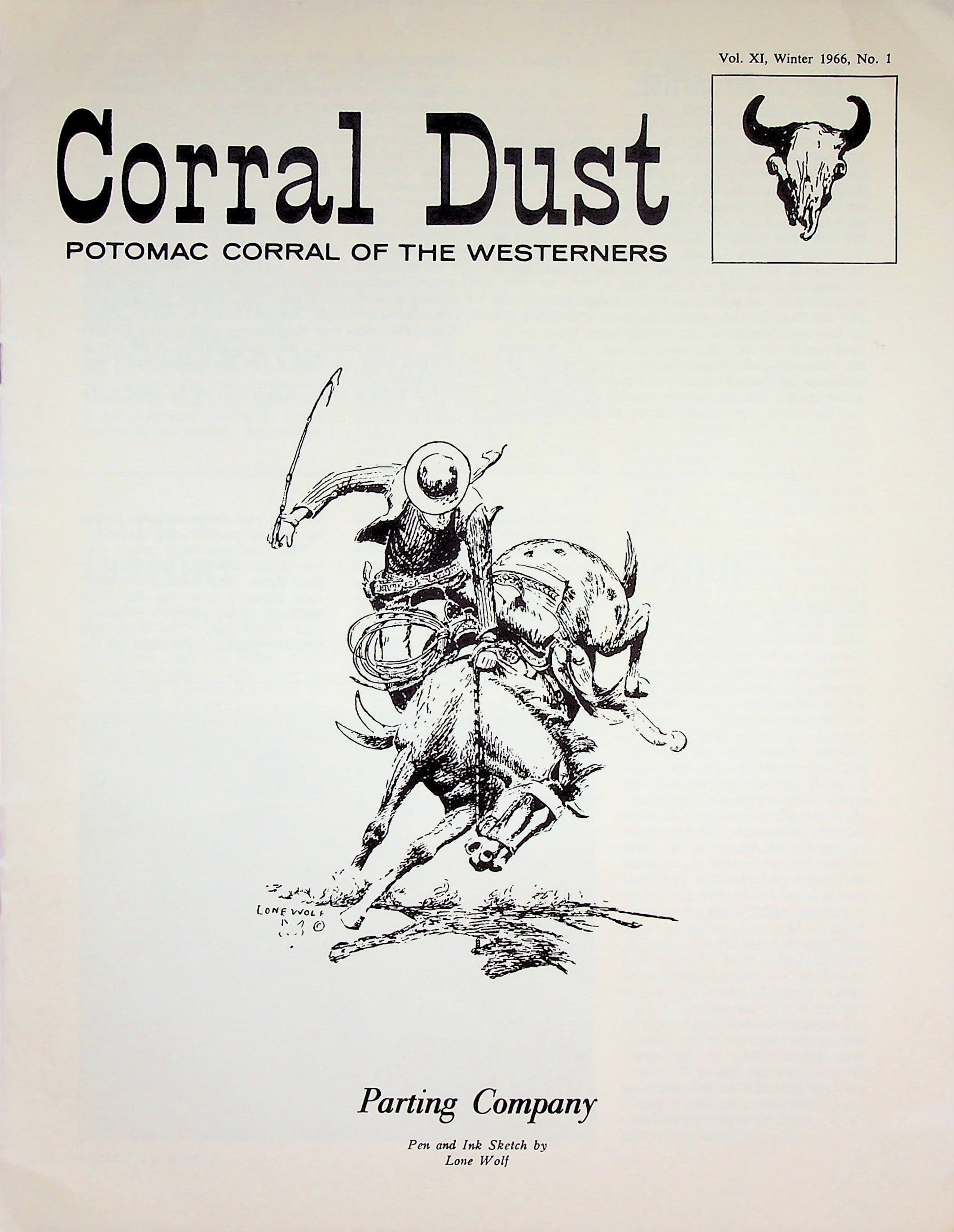Corral Dust : Potomac Corral of the Westerners Vol. XI, No. 1, Winter 1966, photograph 1 of 8