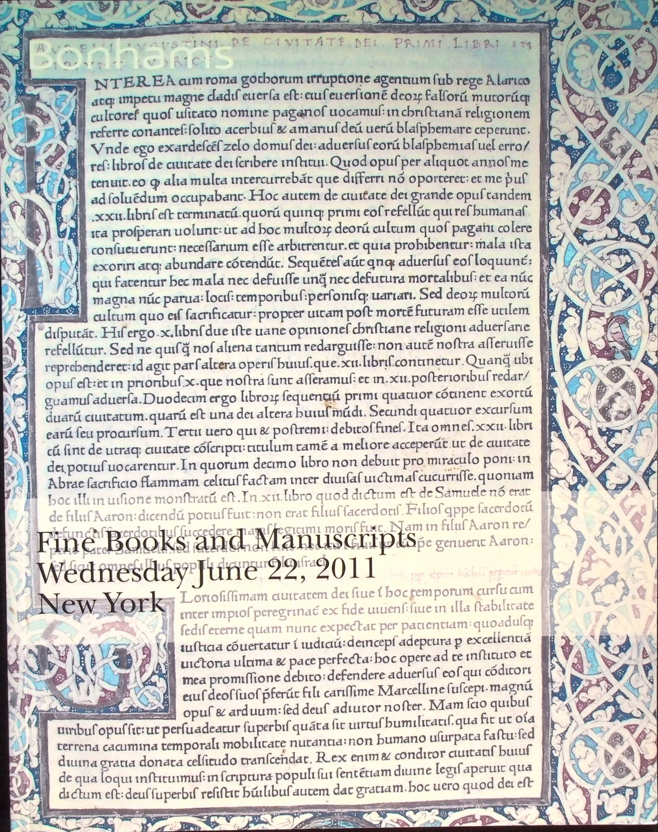 Fine Books and Manuscripts. Wednesday June 22, 2011, photograph 1 of 20