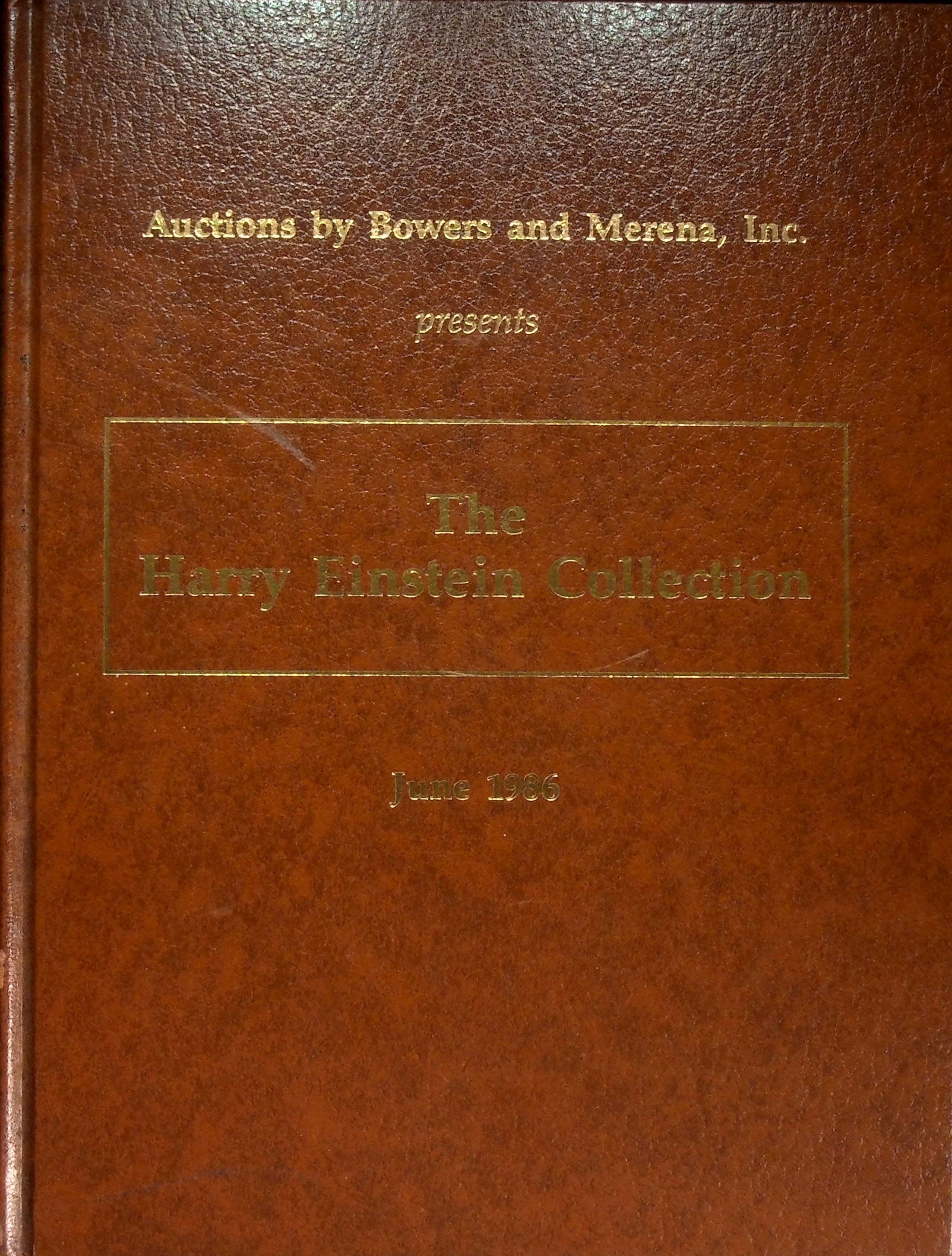 The Harry Einstein Collection and Other Consignments : To be Offered at Mail Bid and Public Auction Sale, June 23, 24, & 25, 1986, photograph 1 of 20