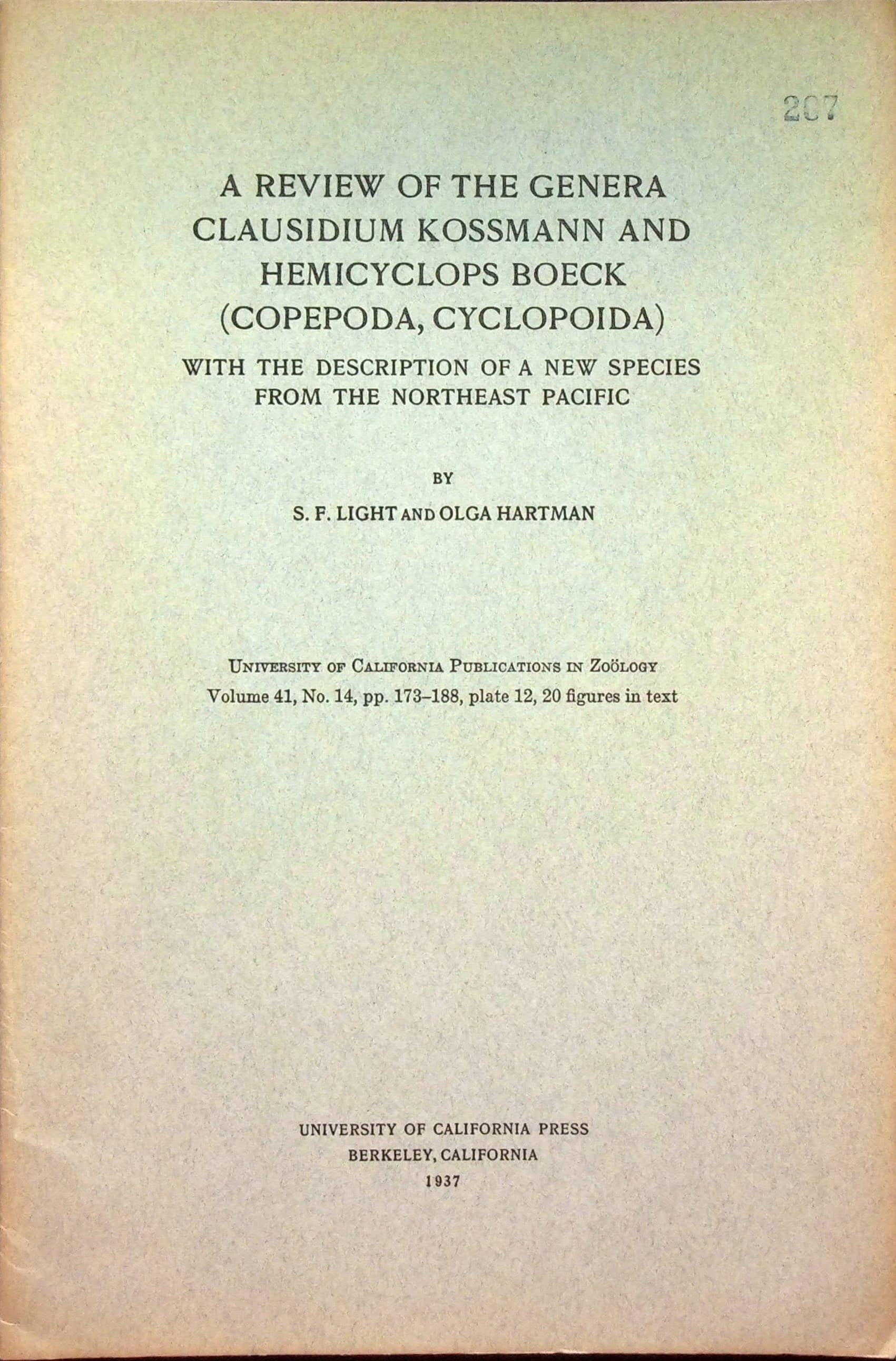 A Review Of The Genera Clausidium Kossmann & Hemicyclops Boeck (Copepoda, Cyclopoida), Etc., photograph 1 of 18