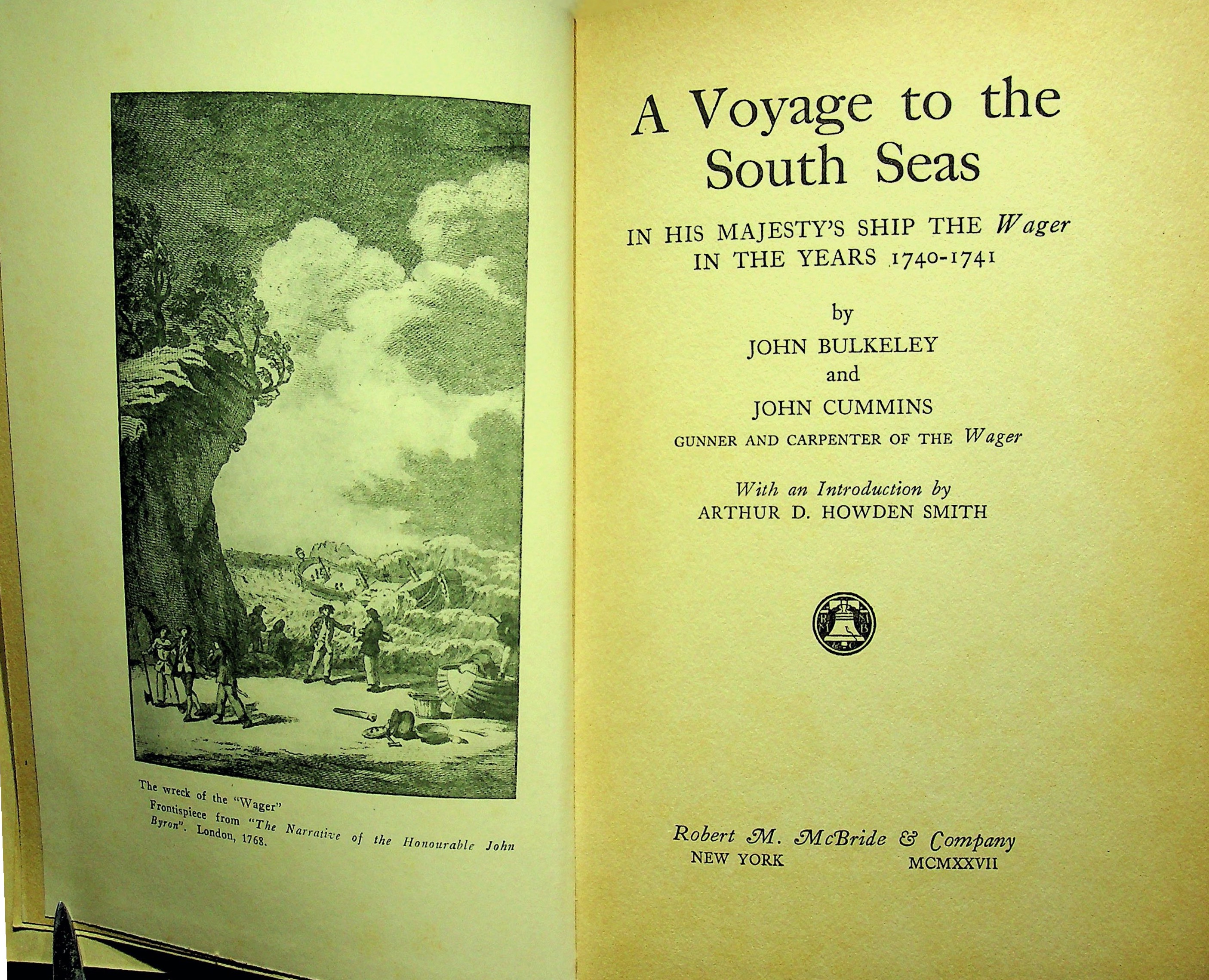 A Voyage to the South Seas in His Majesty's Ship Wager in the Years 17401741