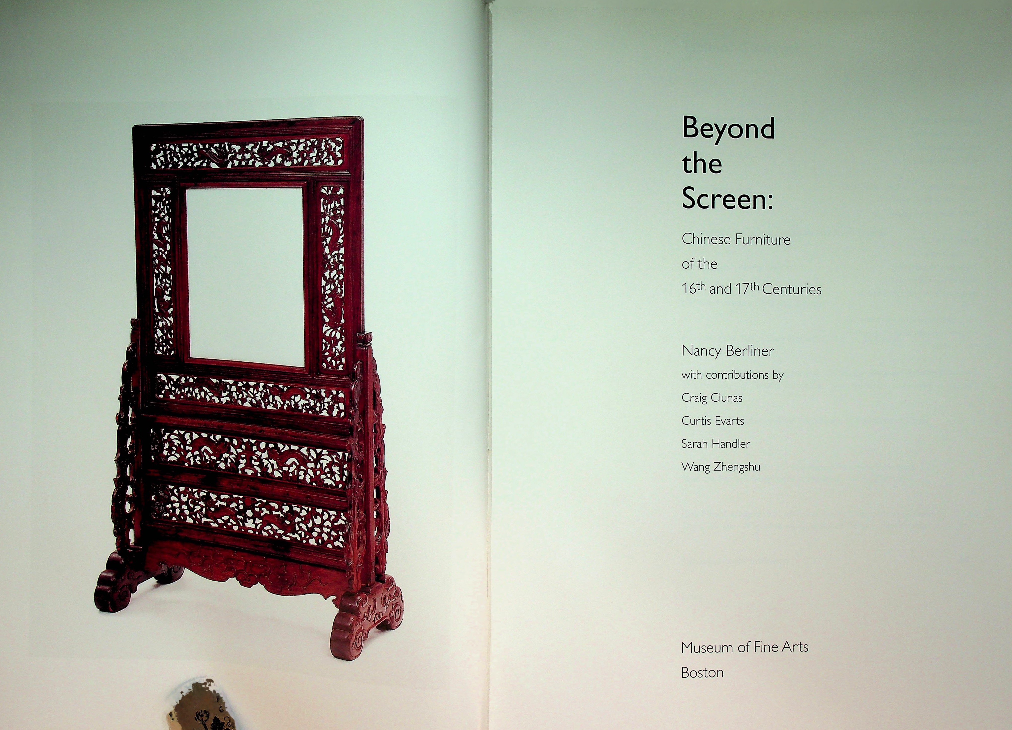 Beyond The Screen: Chinese Furniture of the 16th and 17th Centuries